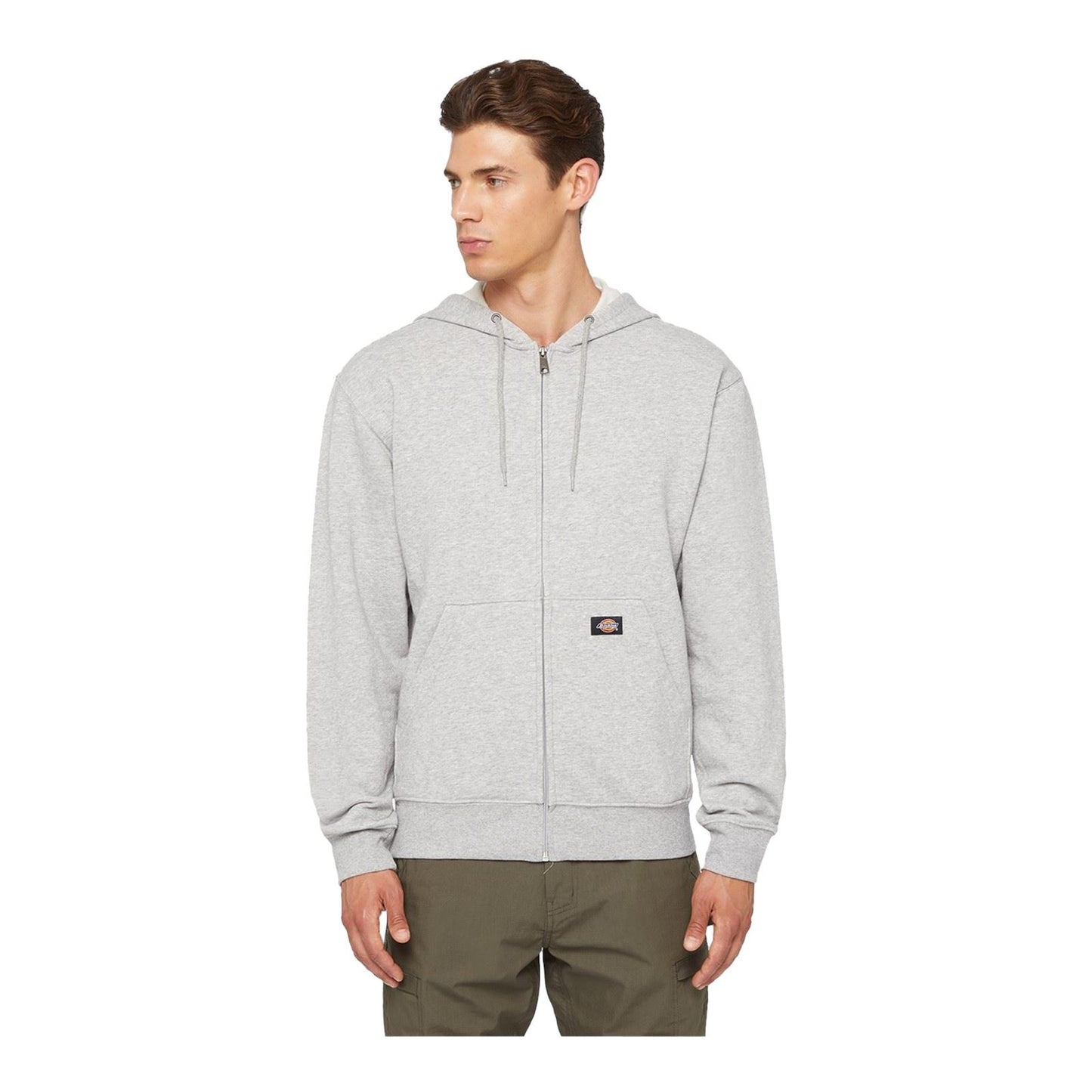 Dickies Men's Everyday Fleece Zip Hoodie in Heather Grey