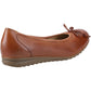 Hush Puppies Lucille Leather Women's Tan Flats