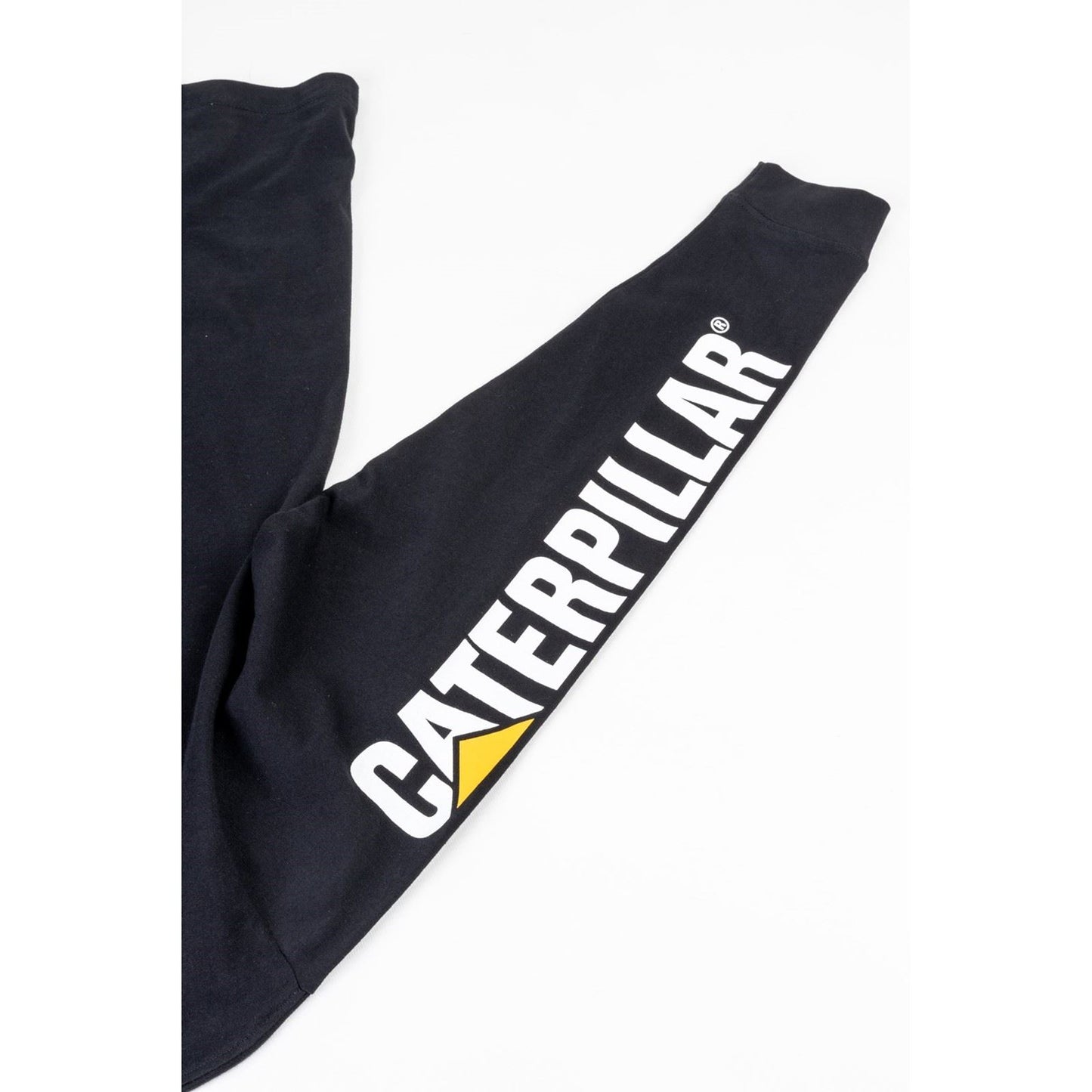 Caterpillar Men's Trademark Banner Long Sleeve T-Shirt in Black