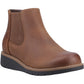 Hush Puppies Leonie Leather Women's Brown Flat Chelsea Boots