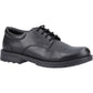 Hush Puppies Bruno Leather Youth Black Derby Shoes