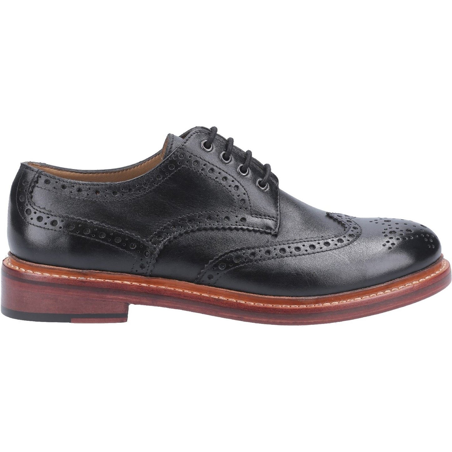Cotswold Men's Quenington Leather Goodyear Welt Shoe in Black