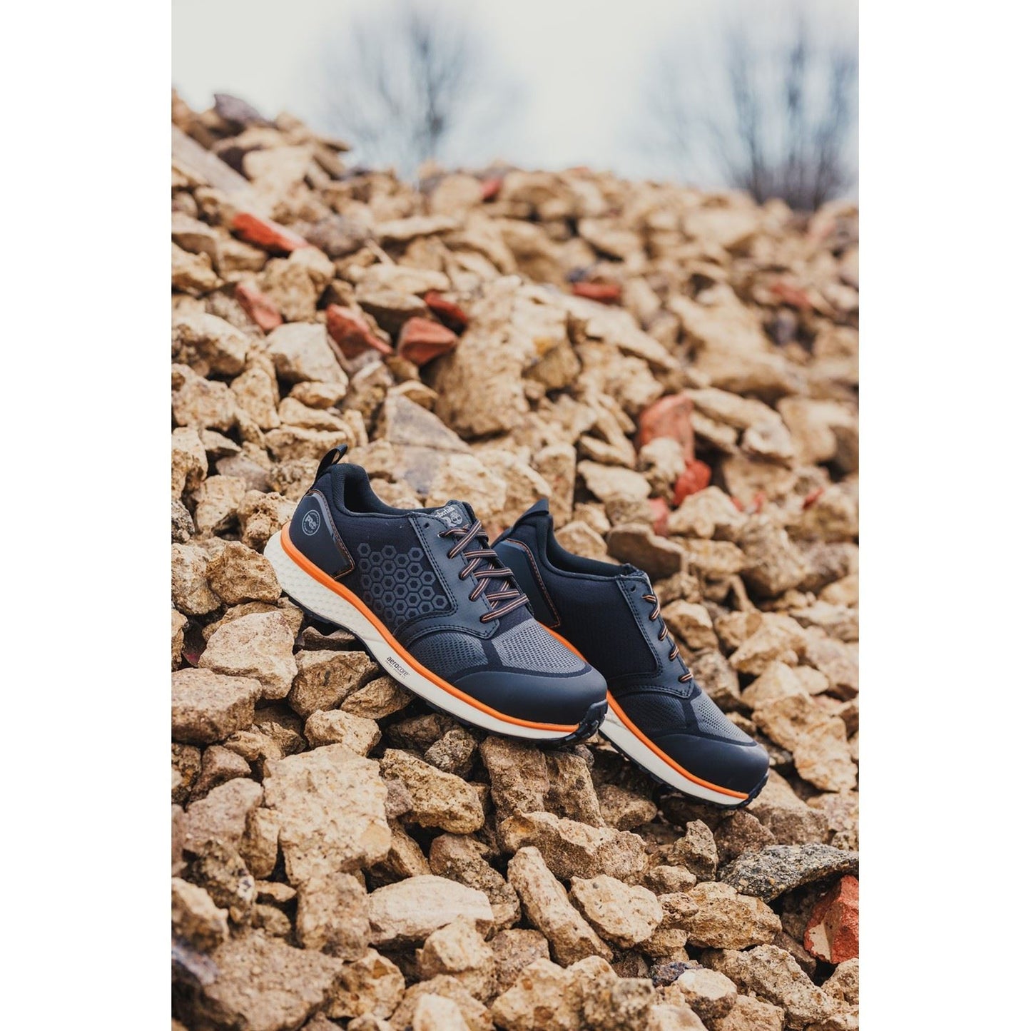 Timberland Pro Men's Reaxion Composite Safety Trainer in Black/Orange