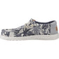 HEYDUDE Wally Palm Jute Jute Men's Egret/Cloud Blue Moccasins Shoes