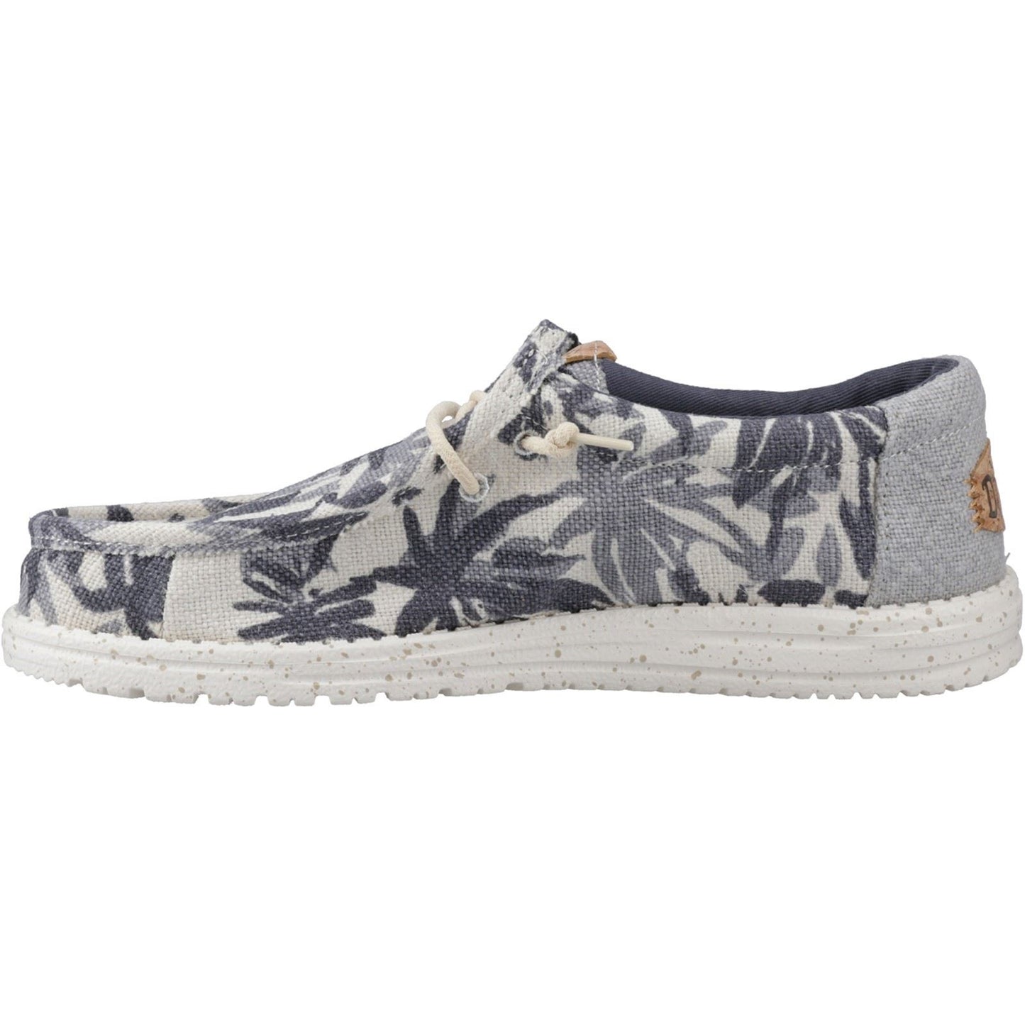 HEYDUDE Wally Palm Jute Jute Men's Egret/Cloud Blue Moccasins Shoes