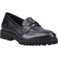 Hush Puppies Grazia Leather Youth Black Loafers