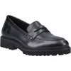 Hush Puppies Grazia Leather Youth Black Loafers