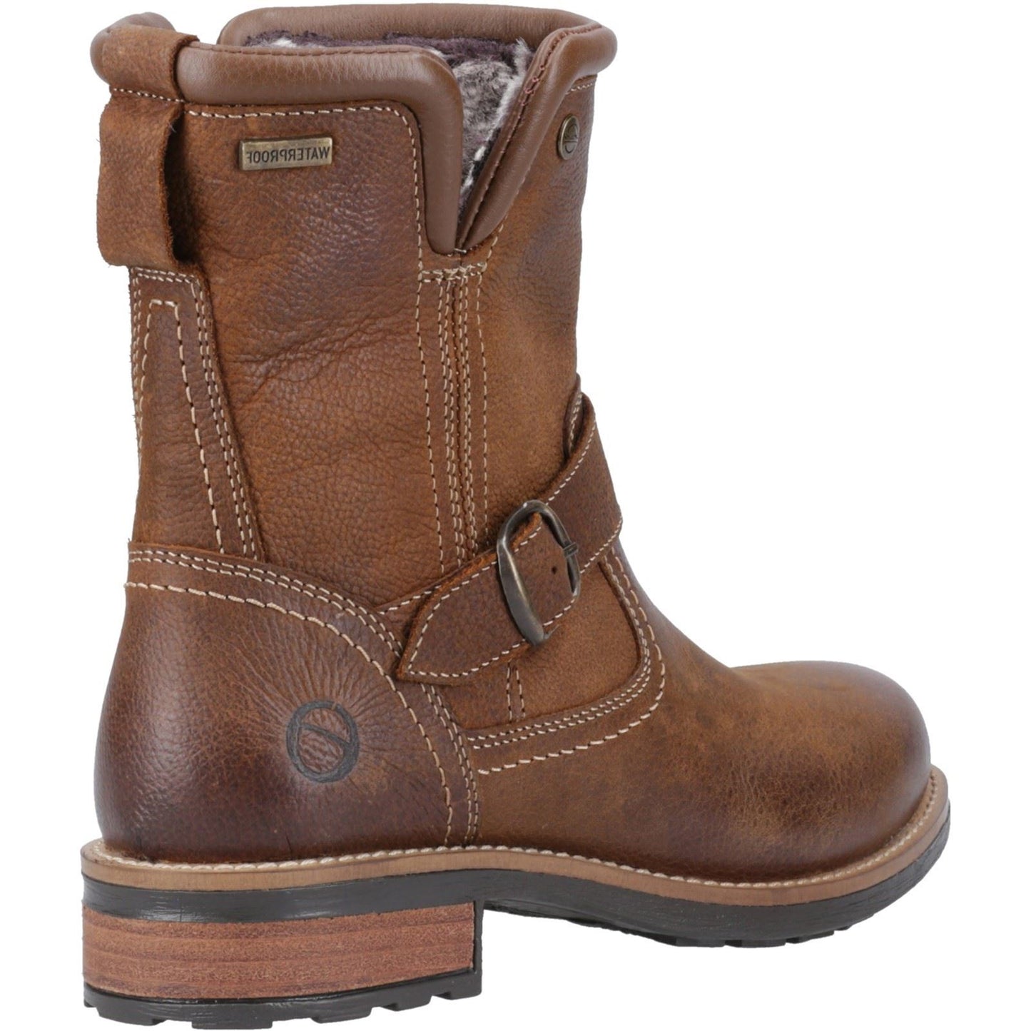 Cotswold Kinsham Leather Women's Tan Winter Mid Calf Boots