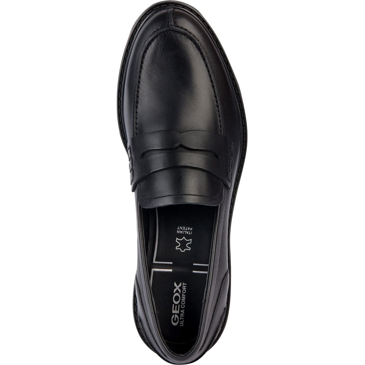 Geox D Walk Pleasure F Leather Women's Black Moccasins Shoes