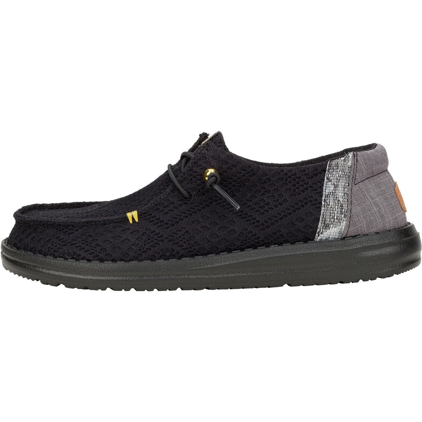 HEYDUDE Women's Wendy Boho Crochet Shoes in Black