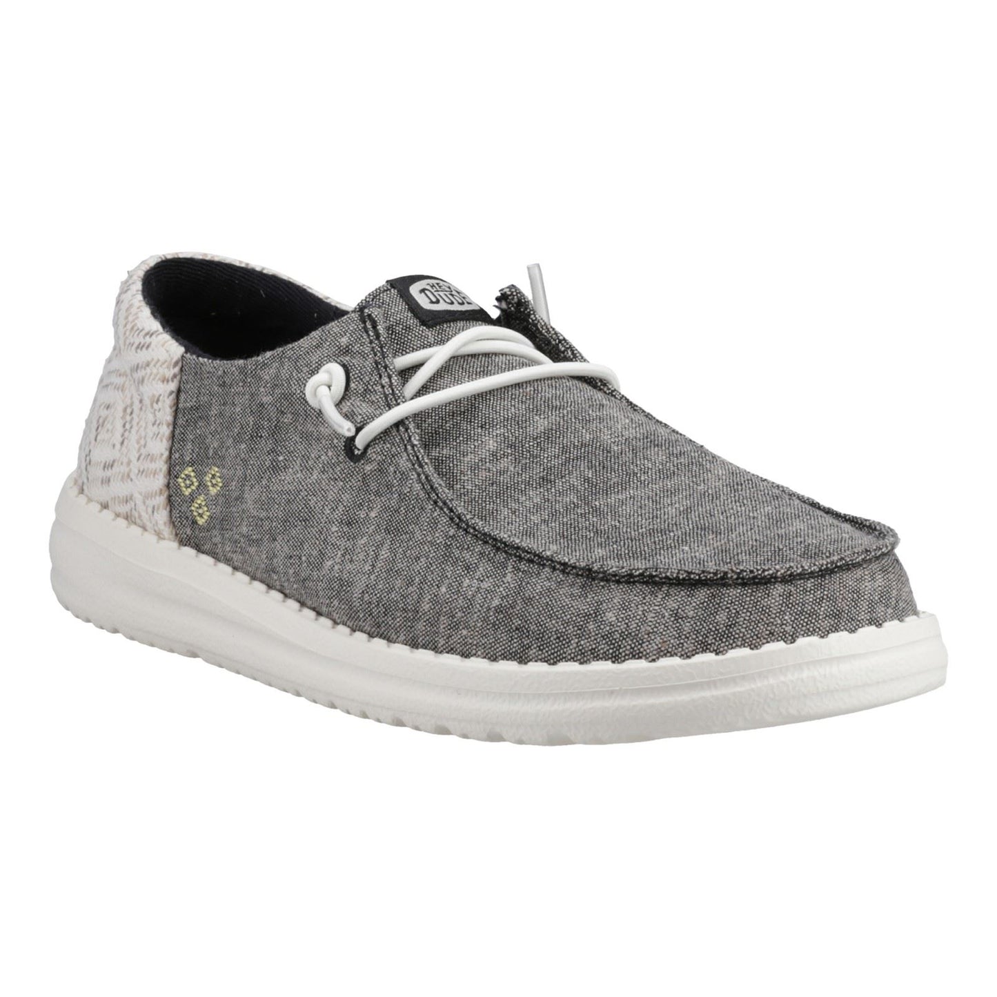 HEYDUDE Wendy Funk Surf Baja Cotton Blend Women's Black/Multi Moccasins Shoes