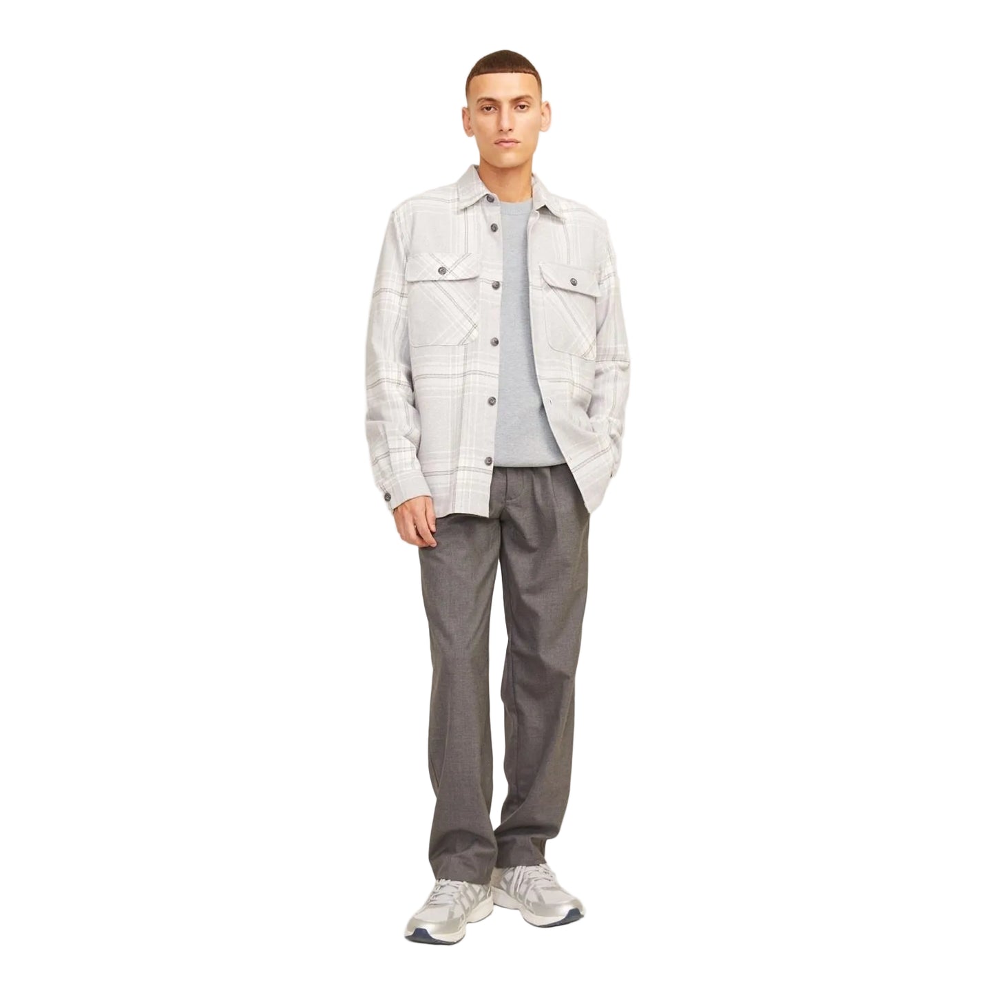 Jack & Jones Milano Stitch Cotton Men's Grey Sweatshirt