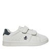 Penguin Junior Marble White/Navy Trainers