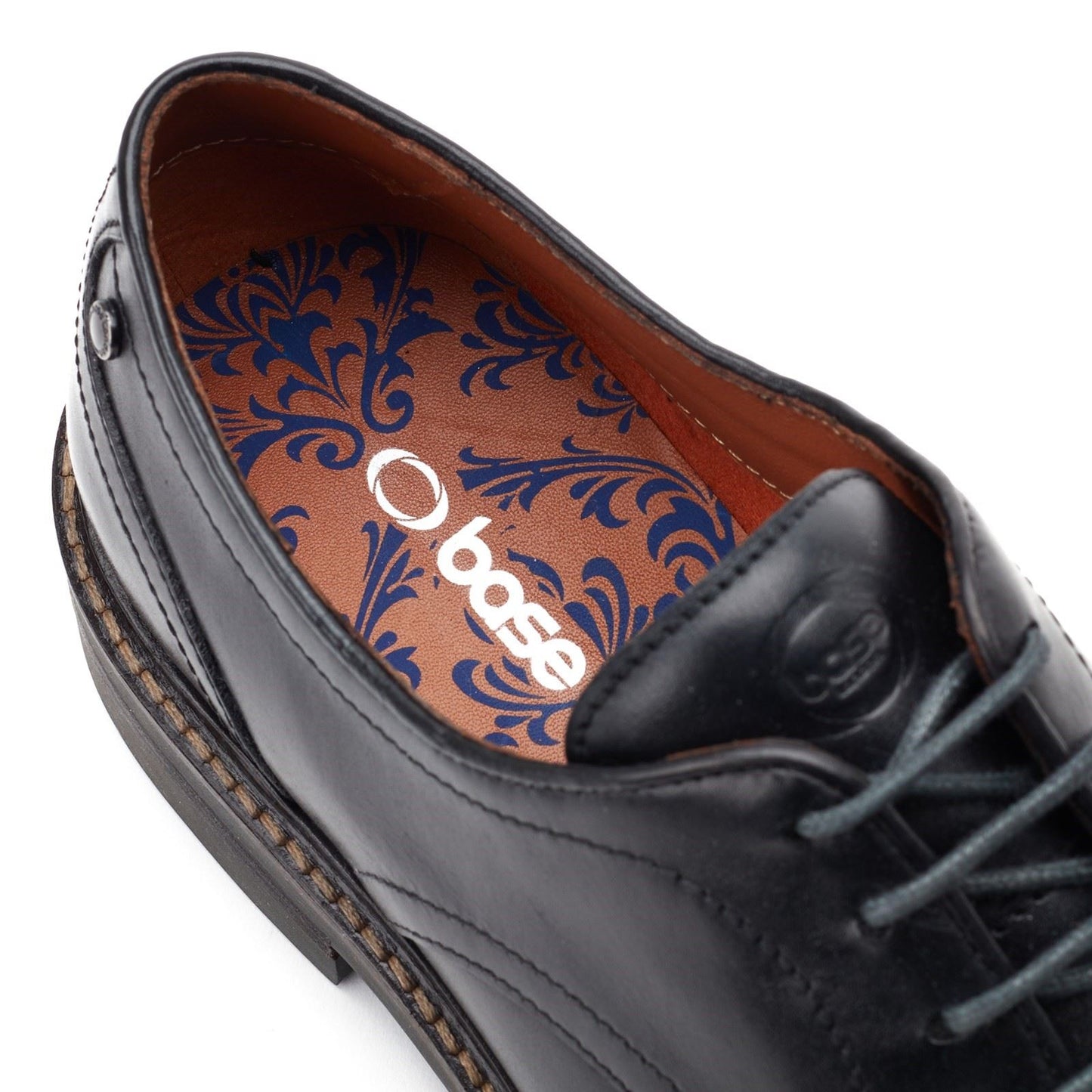 Base London Men's Mawley Chunky Derby Shoe in Black