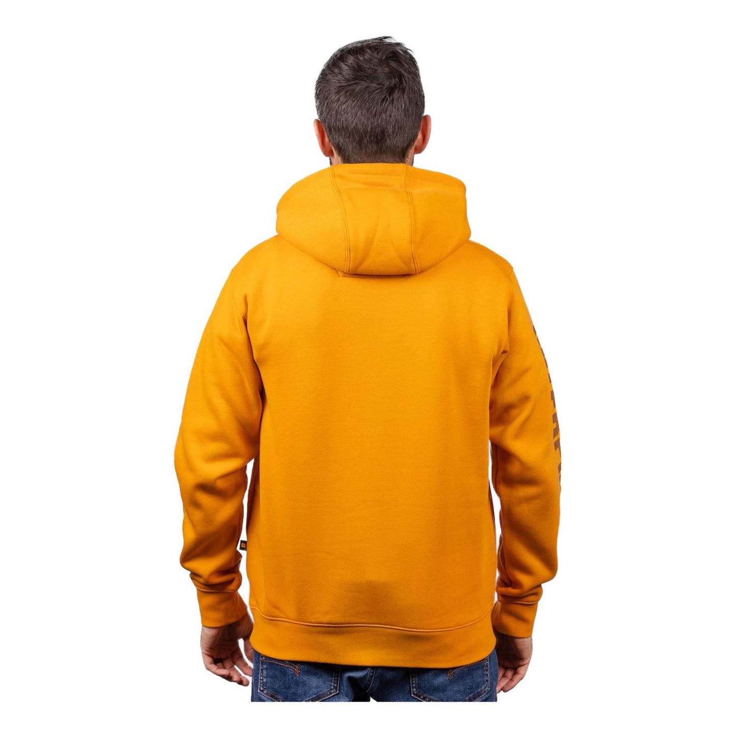 Caterpillar Men's Trademark Banner Hooded Sweatshirt in Yellow
