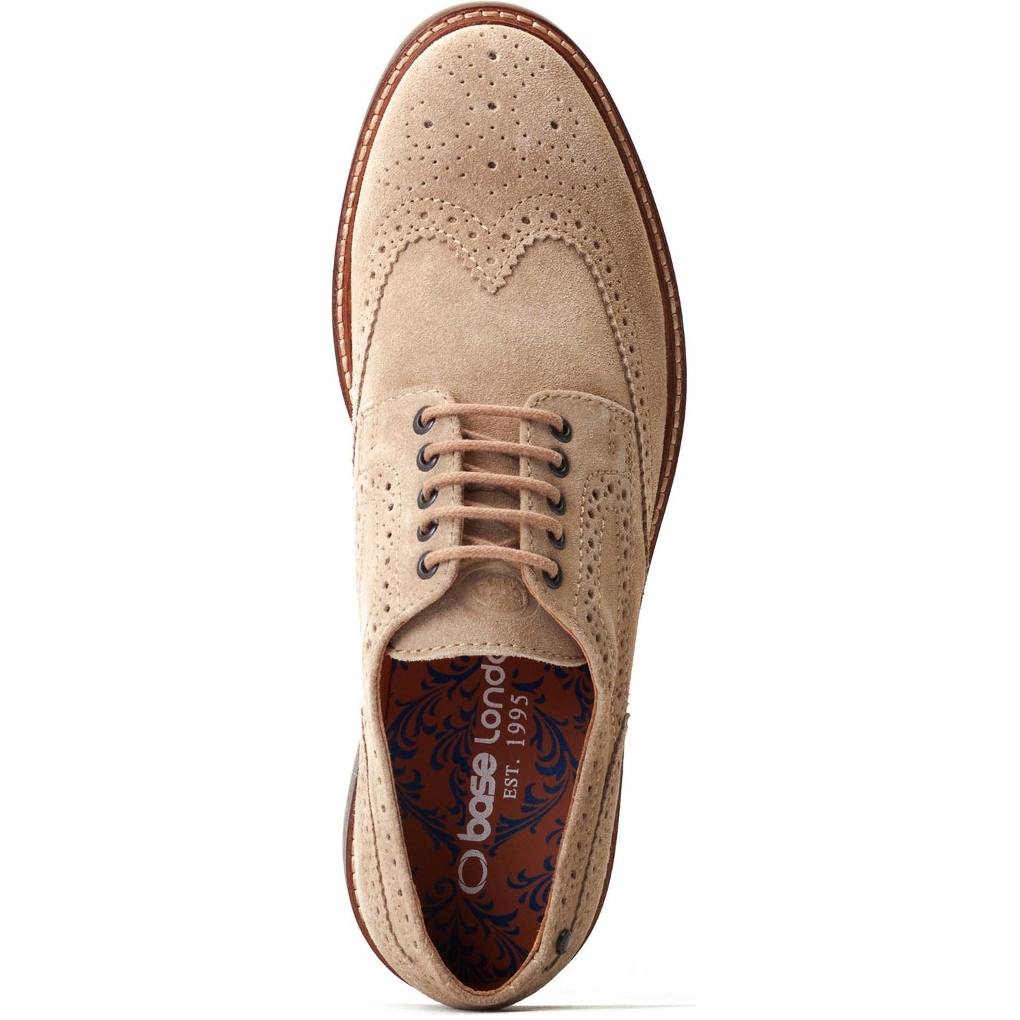 Base London Men's Hatfield Brogue Shoe in Sand