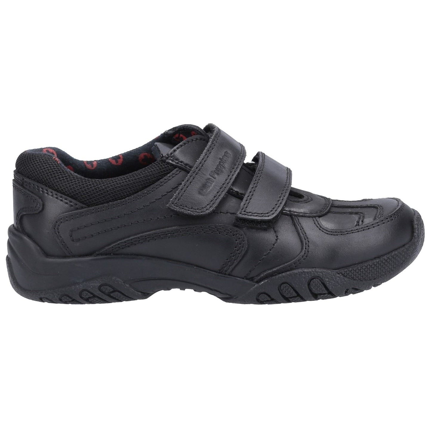 Hush Puppies Jezza 2 Junior Boys Black Leather Loafers