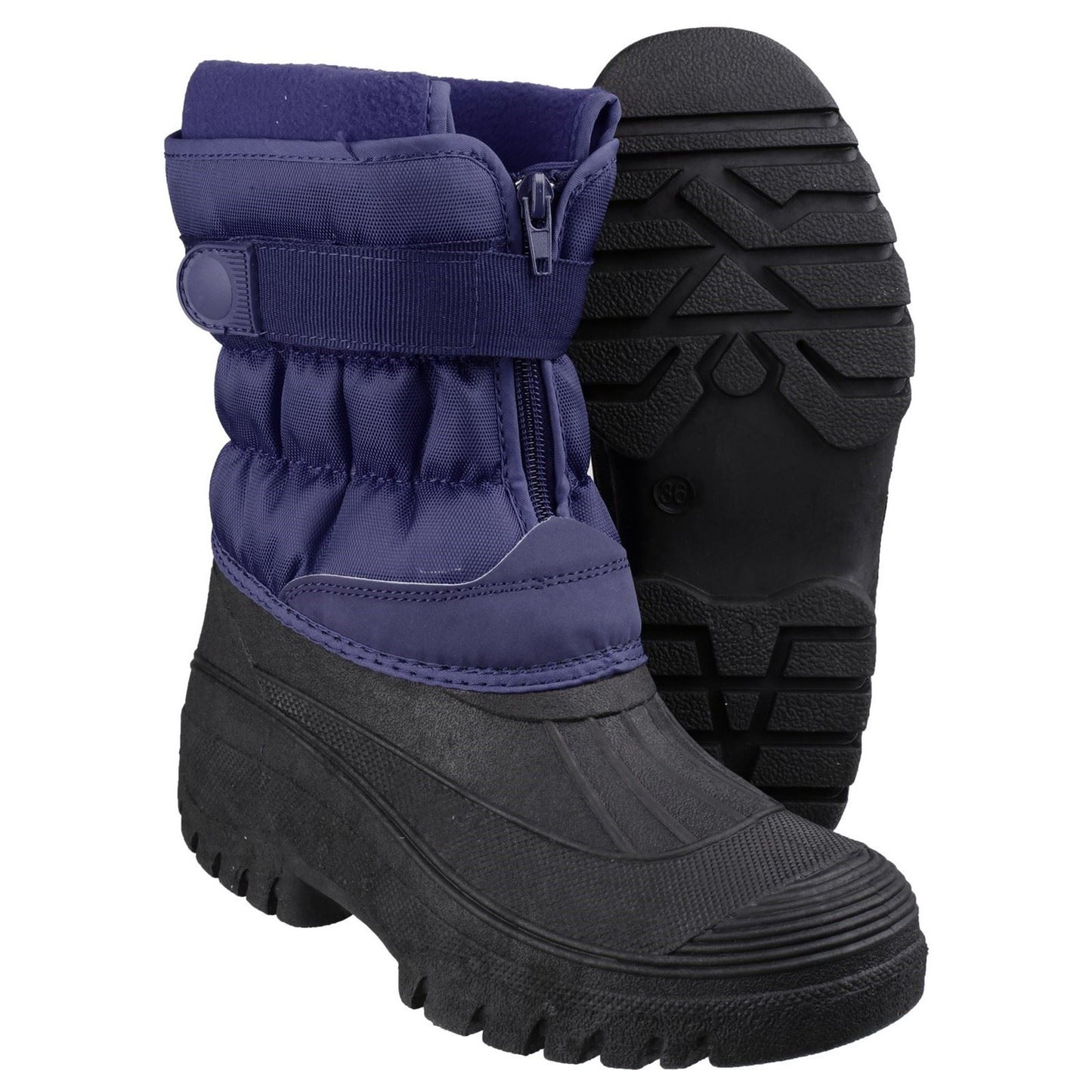 Cotswold Men's Chase Touch Fastening and Zip up Winter Boot in Navy