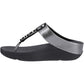 Fitflop Halo Polyurethane Women's Pewter Black Sandals