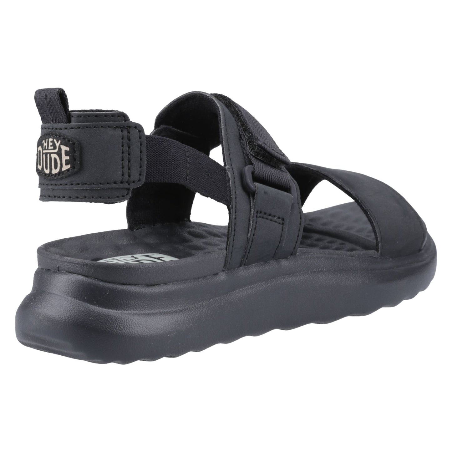 HEYDUDE Women's Collins Mono Sport Sandal in Black/Black