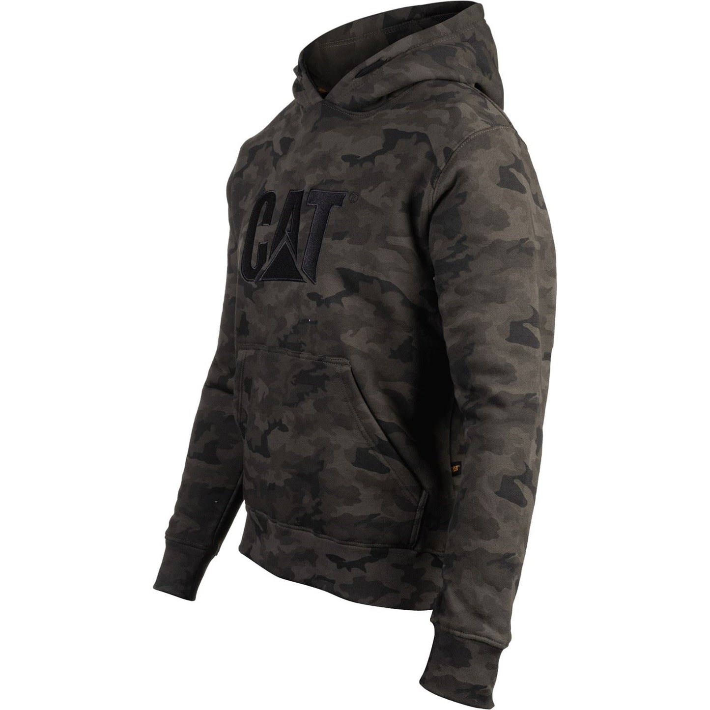 Caterpillar Men's Trademark Hooded Sweatshirt in Night Camo