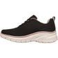 Skechers Fashion Fit 2.0 Polyester Women's Black /Rose Gold Trainers