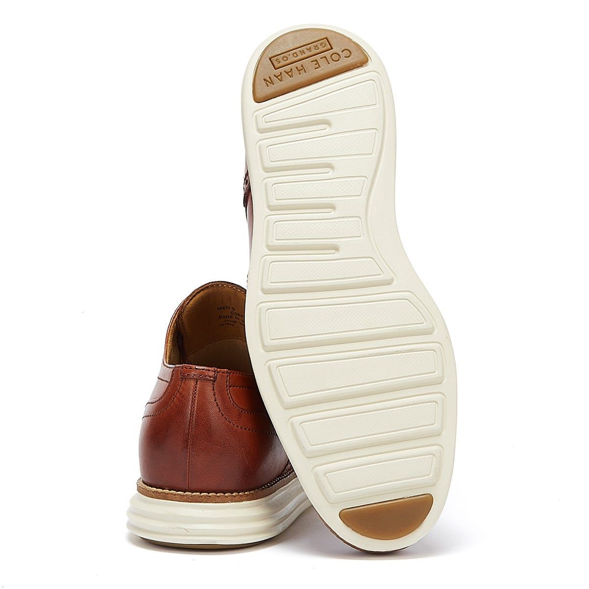 Cole Haan Original Grand Short wing Oxford Mens Brown / White Brogues