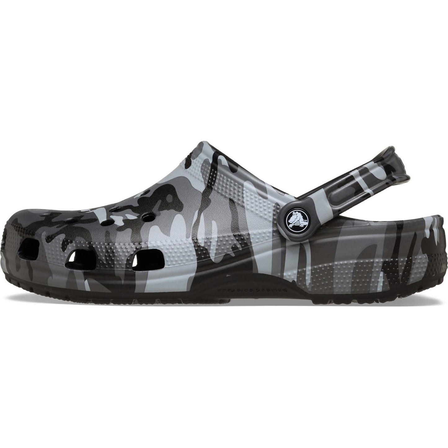 Crocs Classic Camouflage Thermoplastic Men's Black/Slate Grey Sandals