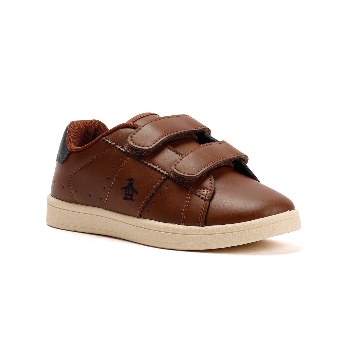 Penguin Junior Marble Tan/Navy Trainers