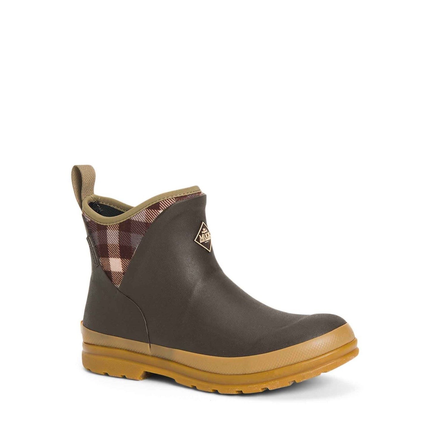 Muck Boots Women's Originals Ankle Wellingtons in Brown/Plaid/Gum