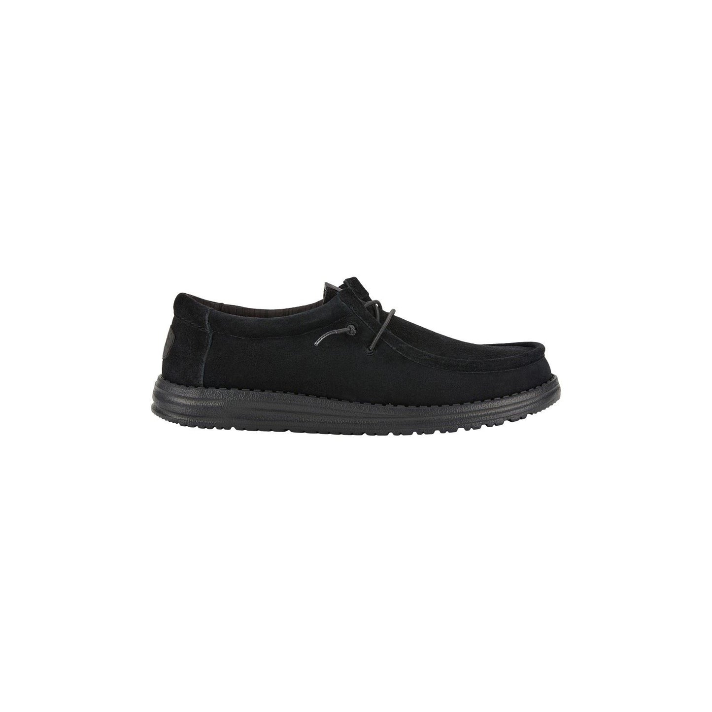 HEYDUDE Men's Wally Suede Shoes in Black