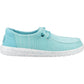 HEYDUDE Wendy Stretch Sox Polyester Blend Women's Ceramic Blue Moccasins Shoes