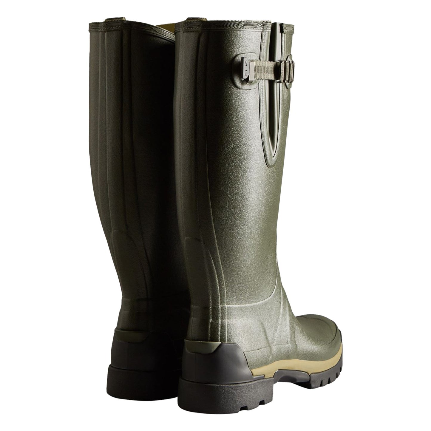 Hunter Men's Balmoral Adjustable Wellington in Dark Olive