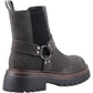 Hush Puppies Raye Suede Women's Charcoal Flat Chelsea Boots