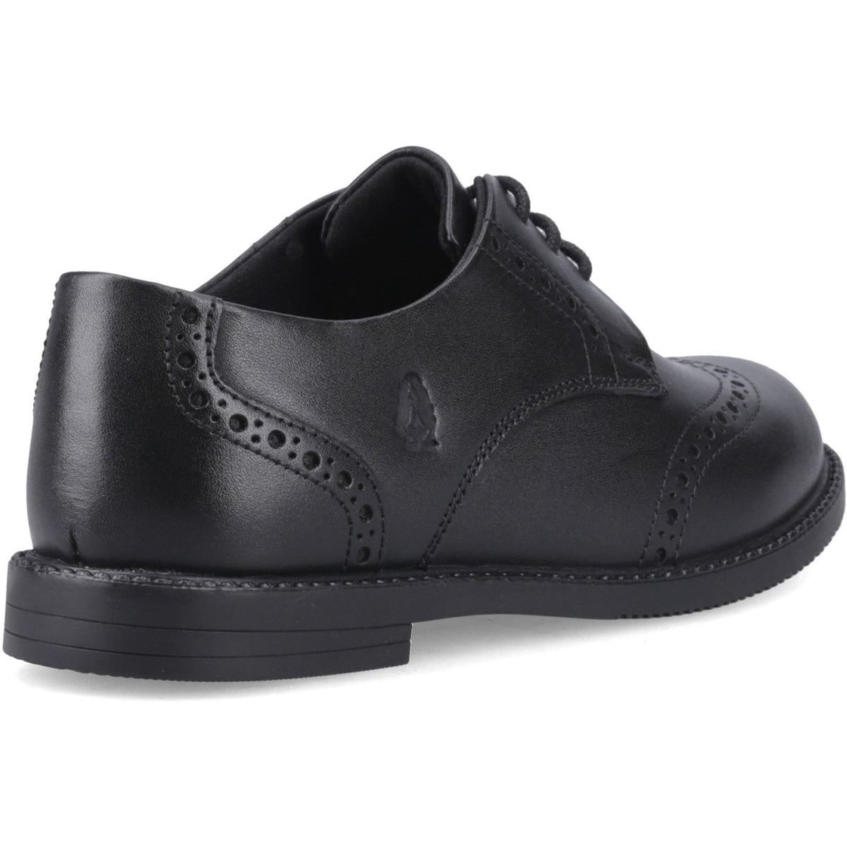 Hush Puppies Ava Snr Leather Girl's Black Brogues