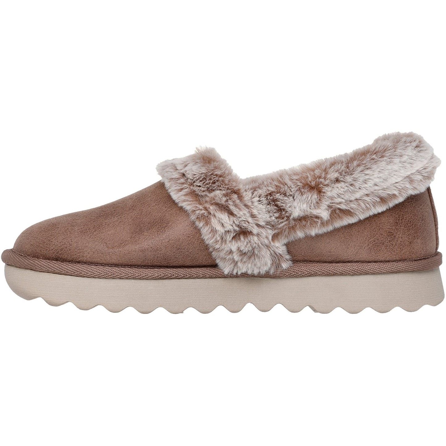 Skechers Cozy Up Polyester Women's Taupe Slippers