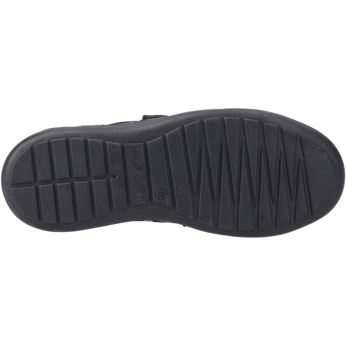 Hush Puppies Sully Leather Junior Black Shoes