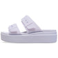 Crocs Brooklyn Buckle Low Wedge Women's Purple Moon Sandals