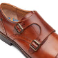 Base London Henley Monk Leather Men's Burnt Tan Double Monk Shoes