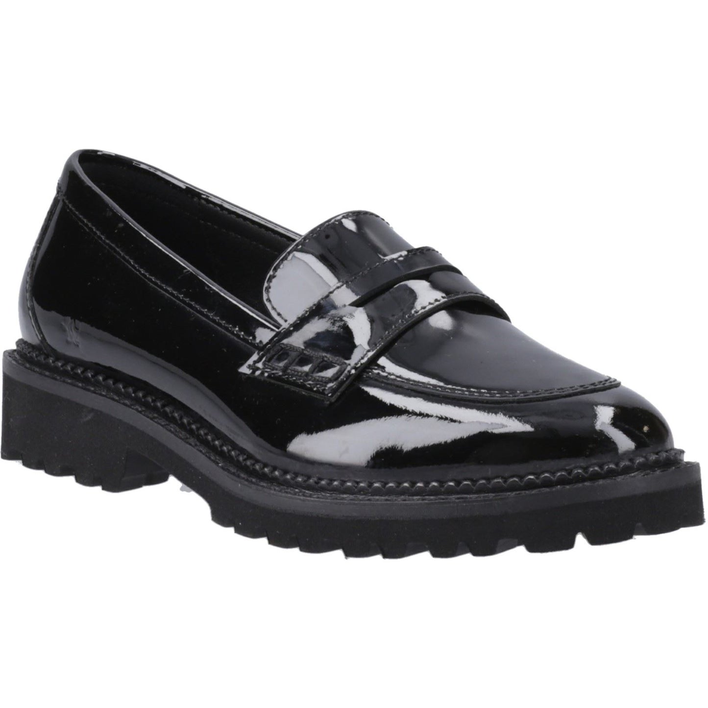 Hush Puppies Grazia Patent Leather Youth Black Loafers