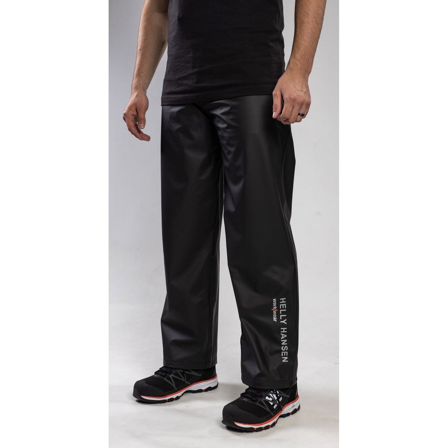 Helly Hansen Workwear Voss Polyester Unisex Adults Black Rain Trousers