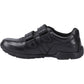 Hush Puppies Vance Leather Junior Black Loafers
