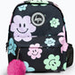 Hype Iconic Girl's Black Happy Flower Backpack