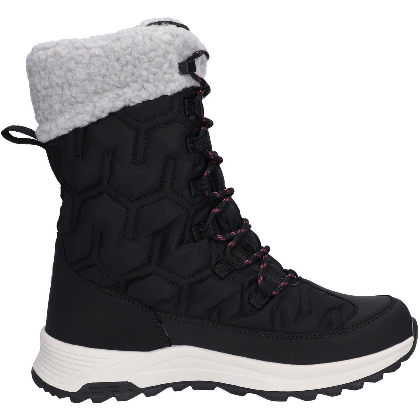 Hi-Tec Sophia Nylon Women's Jet Black/Festival Fuchsia Winter Ankle Boots