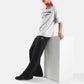 Reebok ID 2-Col Logo Wide Leg Pants Cotton Women's Black Sweatpants