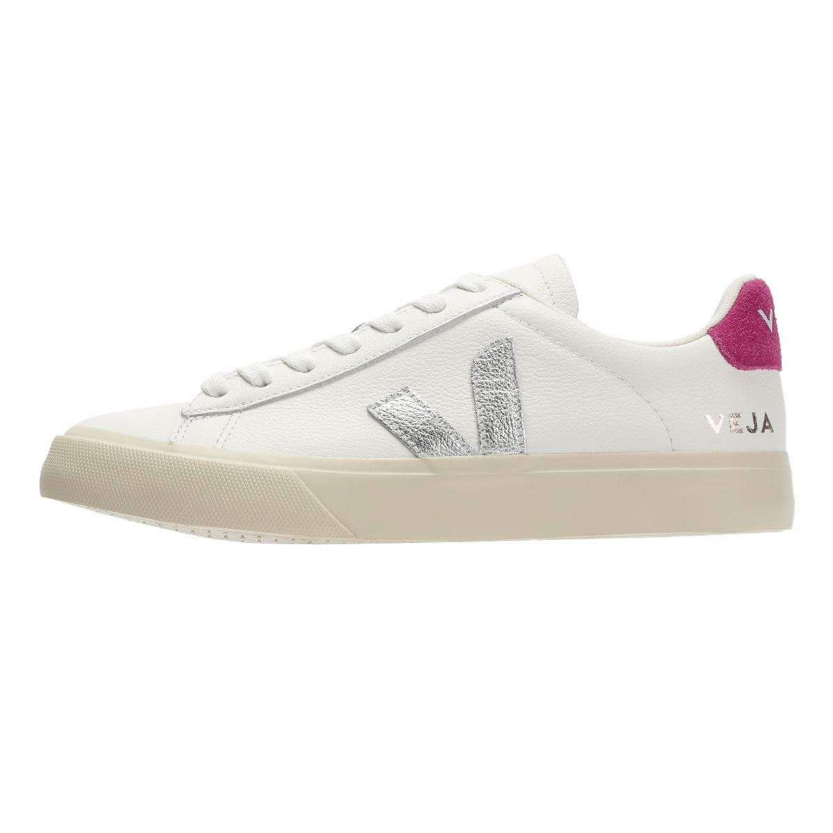 Veja Campo Leather Women's White/Silver/UltraViolet Trainers