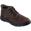 Skechers Arch Fit Garza Ridley Leather Men's Cocoa Ankle Boots