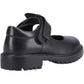 Hush Puppies Astrid Bow Leather Youth Black Shoes