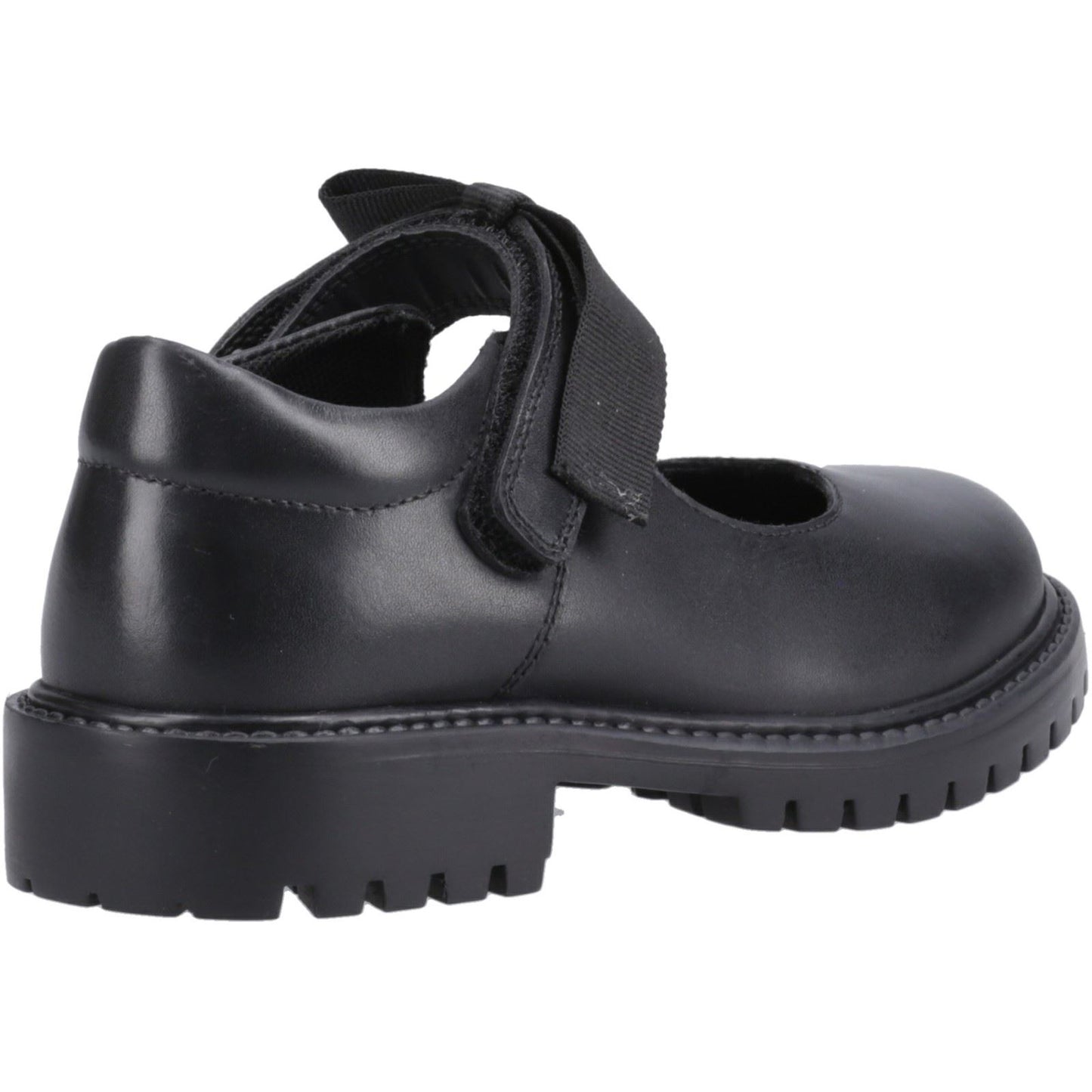 Hush Puppies Astrid Bow Leather Youth Black Shoes