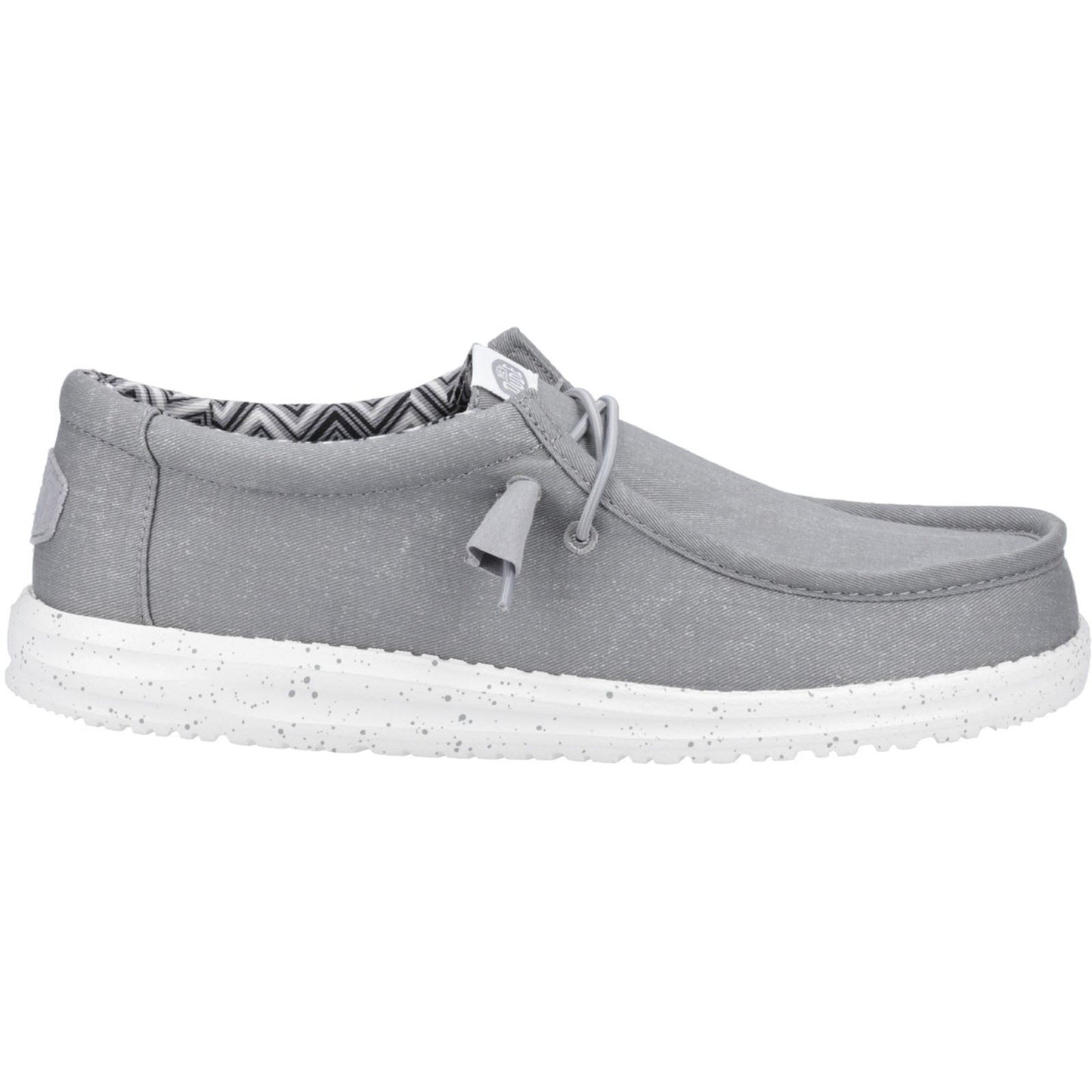 HEYDUDE Men's Wally Canvas Shoe in Light Grey